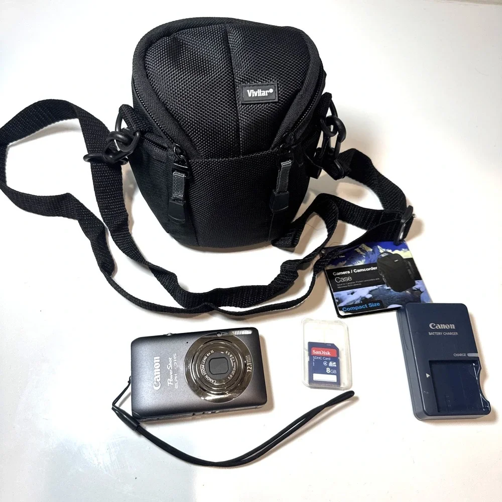 Canon PowerShot ELPH 100 HS 12.1 Mega Pixels 4X Zoom Bundle WORKS- READ DETAILS*